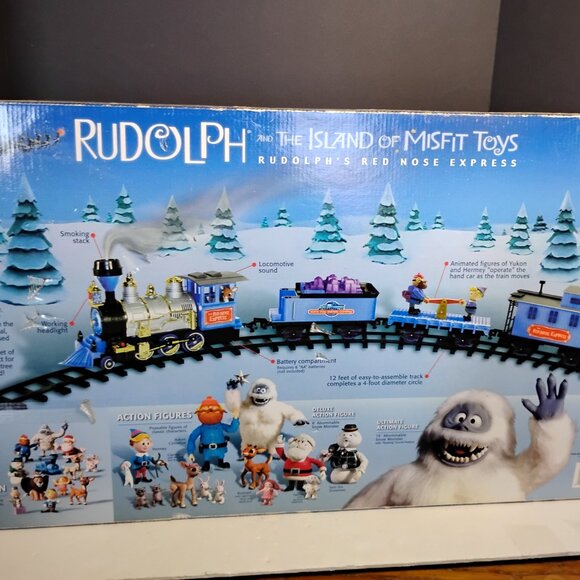 Rudolph's Red Nose Express Train Set Island Of Misfit Toys Memory Lane - Picture 12 of 15